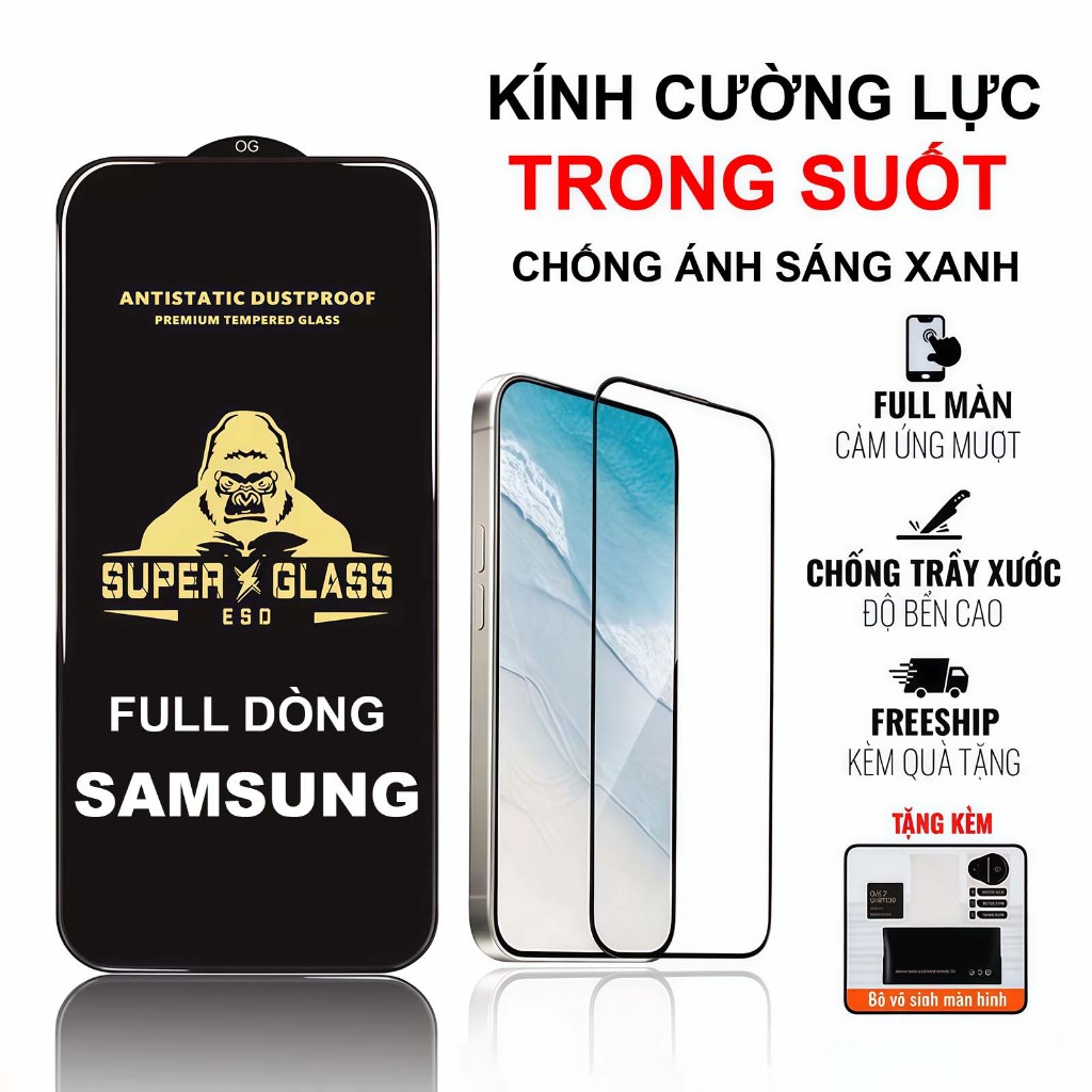 Kính cường lực Samsung A56,A06,A16,A02S,A03S,A04S,A05s,A10,A11,A12,A13,A14,A20,A22,A30,A50,M20,M51,J