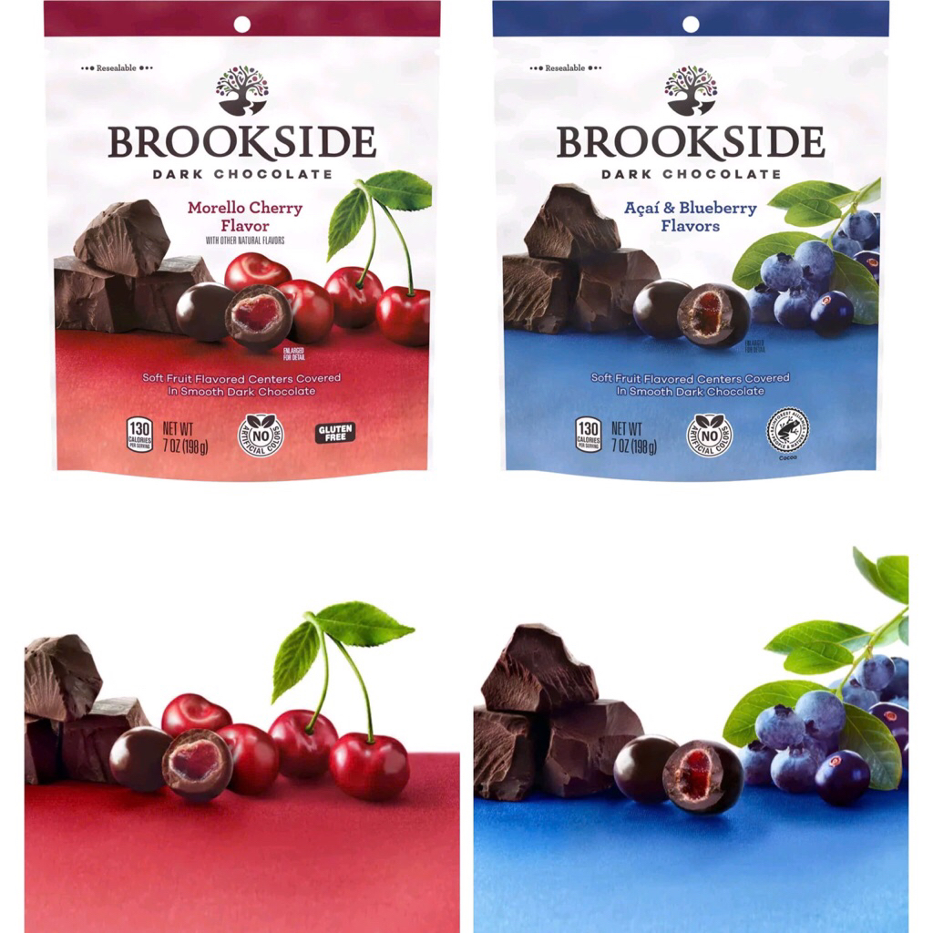 🍫 KẸO SOCOLA ĐEN BROOKSIDE Blueberry, Cherry