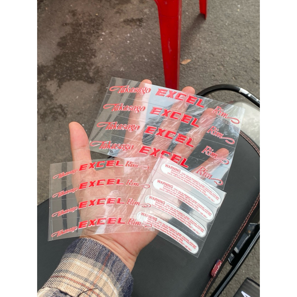 Bộ Tem Dán Niềng Excel Đỏ - Sản phẩm chất lượng