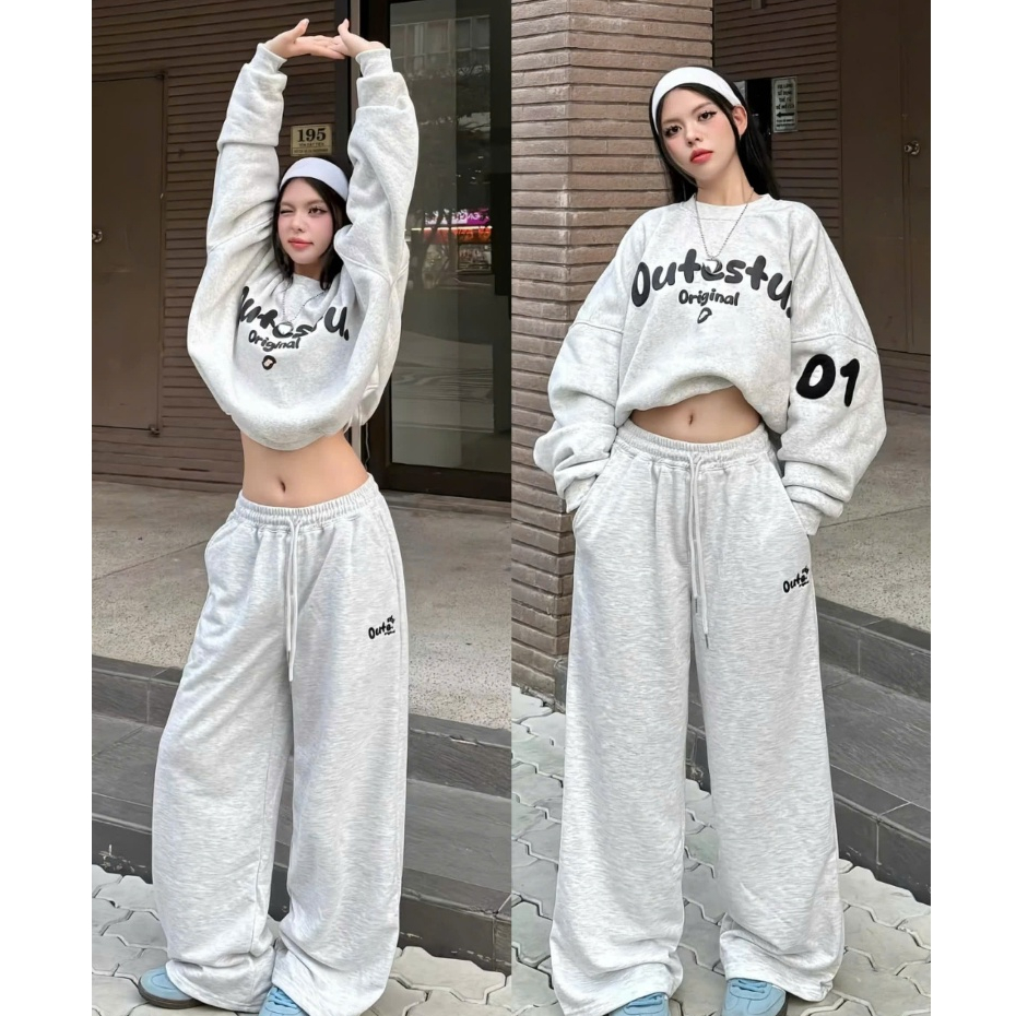 Áo Sweater Outerity Số 01 Form Rộng Boxy / Nỉ Bông Dày Dặn Unisex Nam Nữ