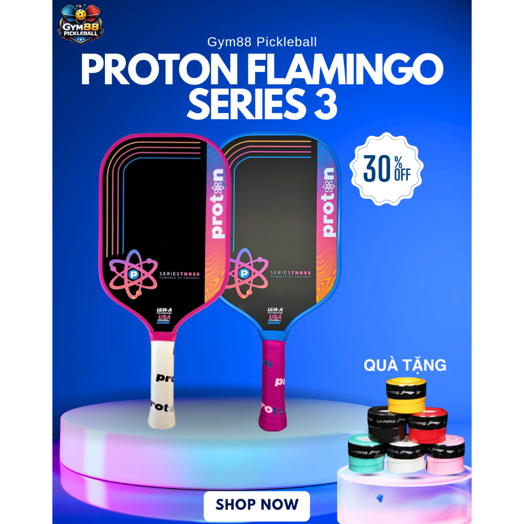 [CHÍNH HÃNG]Vợt Pickleball Proton Flamingo Series 3 Chính Hãng Hiệu Suất Vượt Trội Tặng Bao 2 Bóng