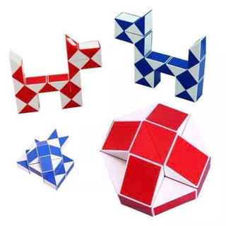 Đồ chơi rubik vỉ 20 chiếc Rubik snake Magic bộ rubik rắn biến hình tạo hình