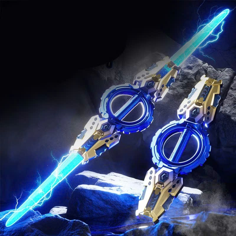 Kiếm Phát Sáng Xoay Tròn 360 Độ 2 Đầu Có Thể Rút Gọn - LightBar Thế Hệ Mới Làm Cosplay Quà Tặng [HOẢ