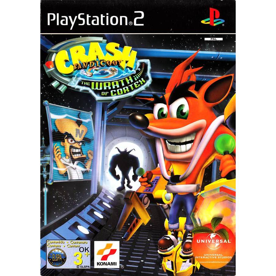 Đĩa game PS2, Crash Bandicoot: The Wrath of Cortex (Platformer 3D) cho máy PS2