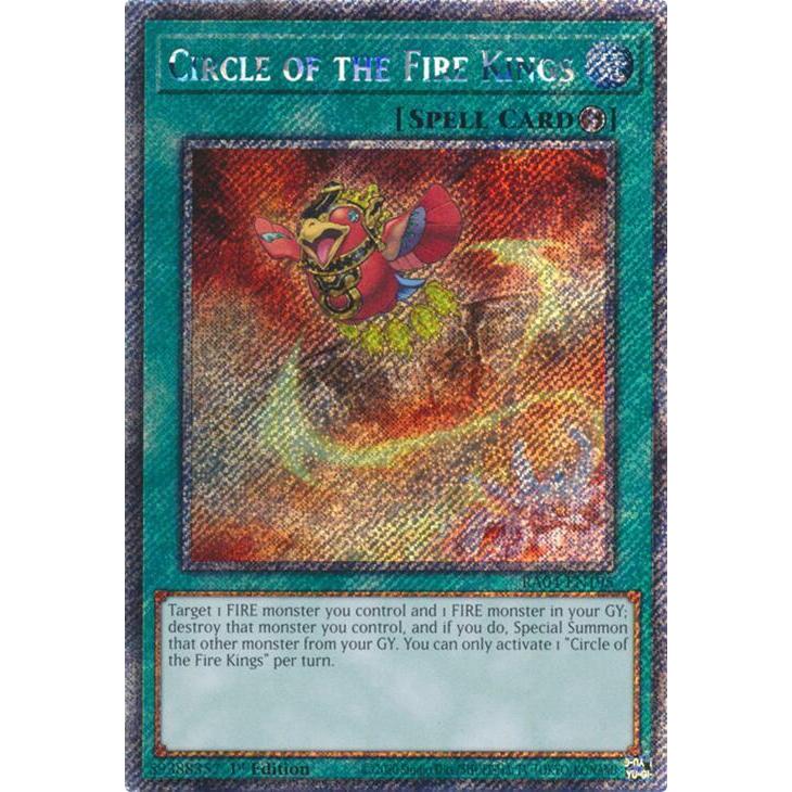 (PhUyên) Thẻ bài TCG-UK Circle of the Fire Kings (Platinum Secret Rare) - Quarter Century Stampede