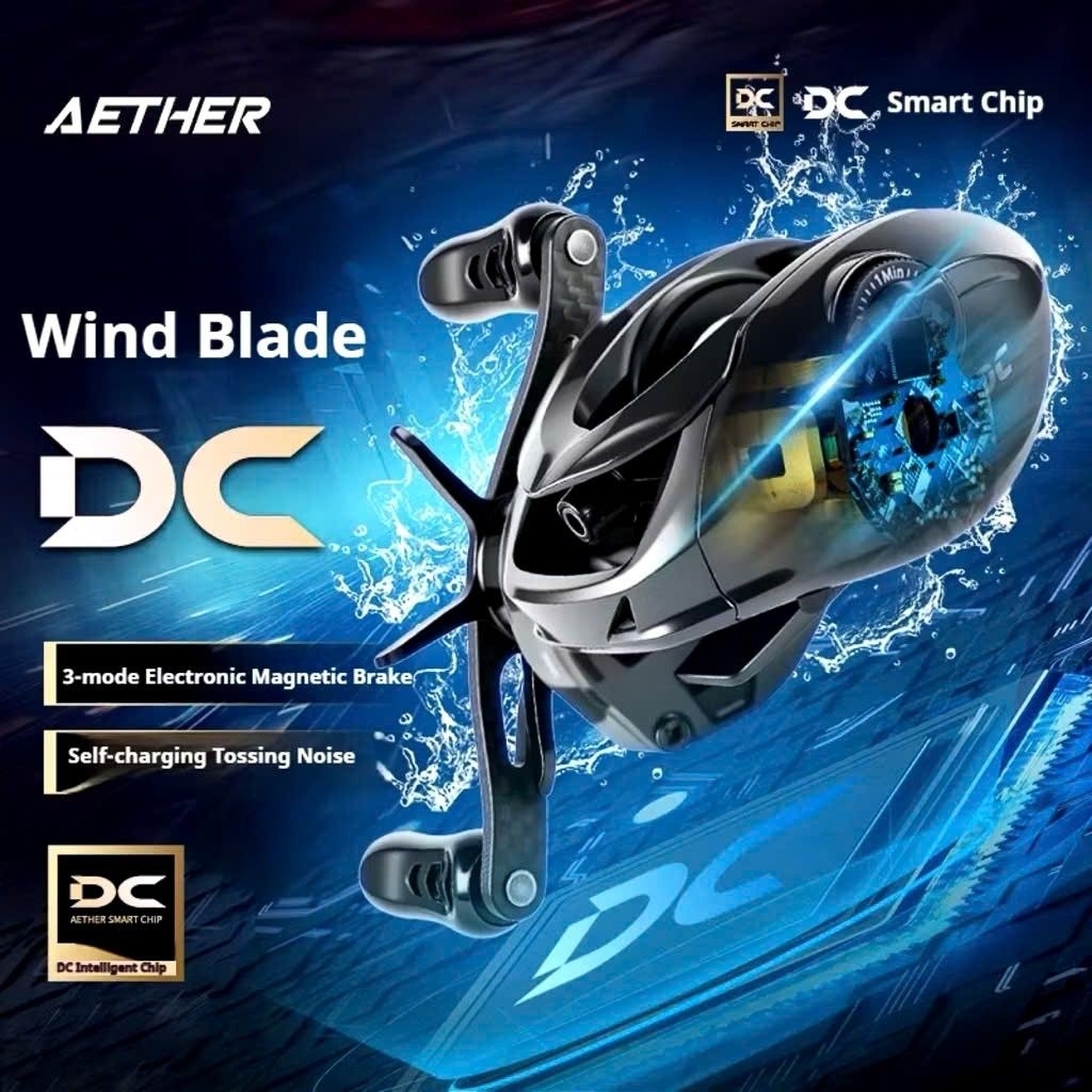 Máy Câu Lure AETHER DC . CÓ CHÍP DC . eeee khi nắm mồi. có tay trái và tay phải.