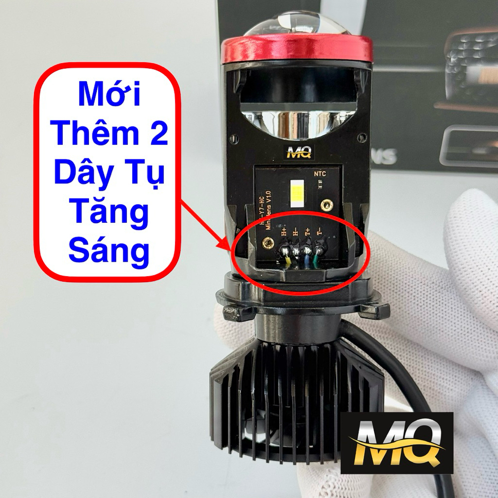 Đèn Pha Led Bi Cầu T9 Pro mQ - LED H4 ( Ko Lắp Điện Máy ) Cho Xe Máy R02 - 40W Tụ Nhôm Sáng Mạnh Chố