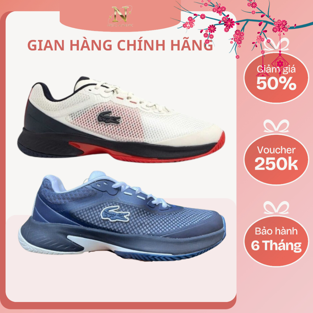 [HÀNG CHÍNH HÃNG] Giày Lacoste Tech Point AUTHENTIC Tennis Pickleball Bóng Chuyền Chạy Bộ Nam Nữ