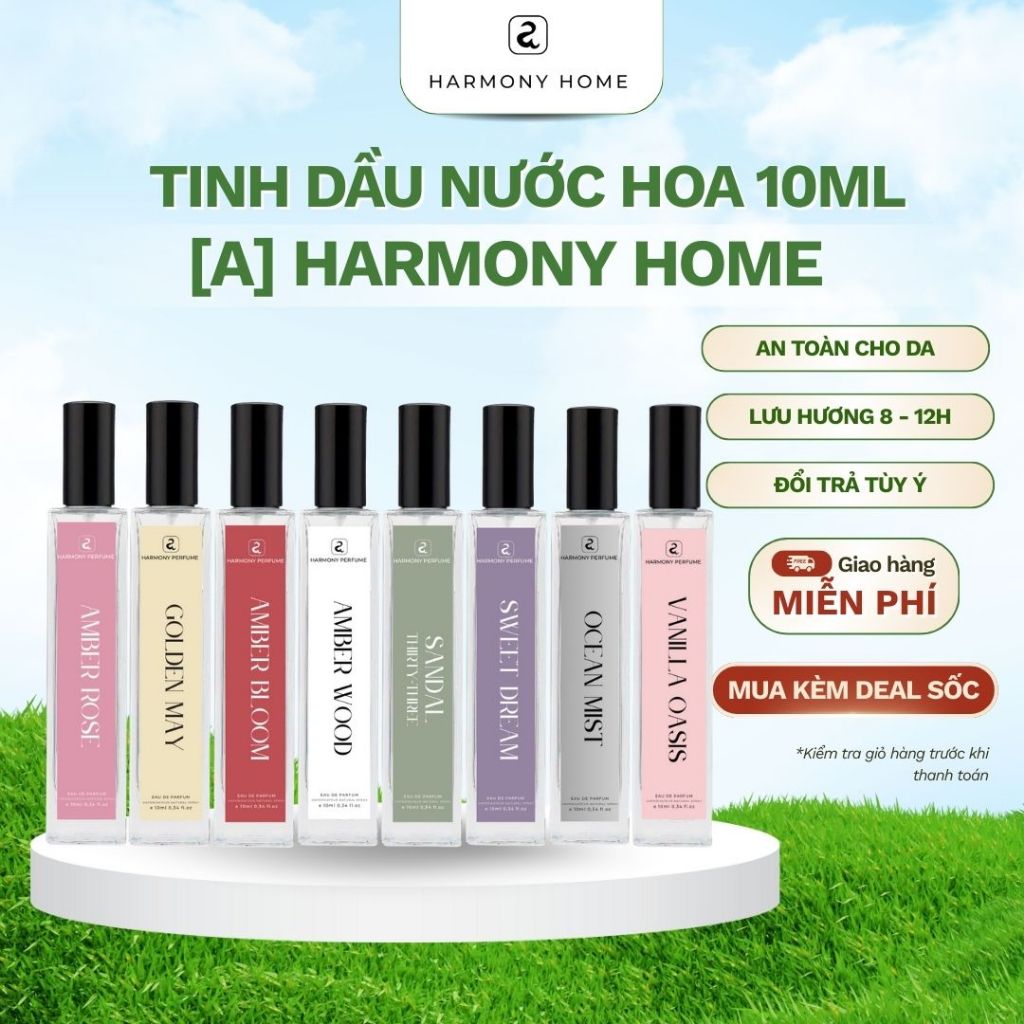 Nước Hoa Nữ Thơm Lâu - [A] Harmony Home Hương Thơm Sang Trọng, Quyến Rũ 10ml