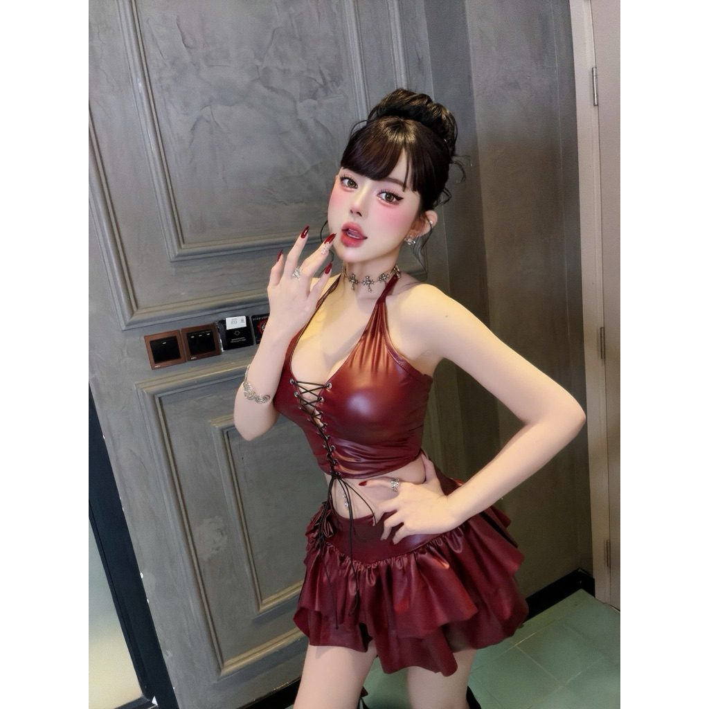 Set da đỏ dây đan - Doris Store