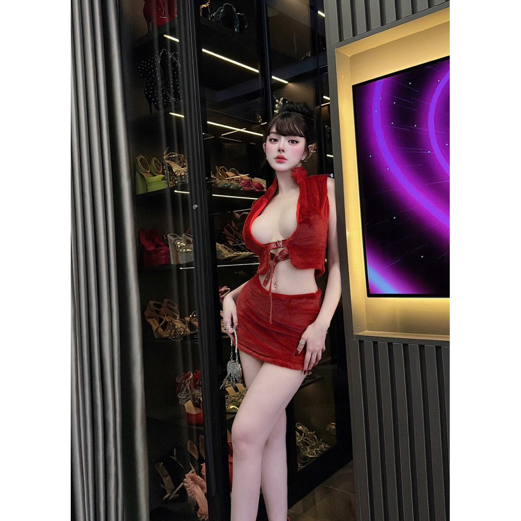 Set lông đỏ - Doris Store