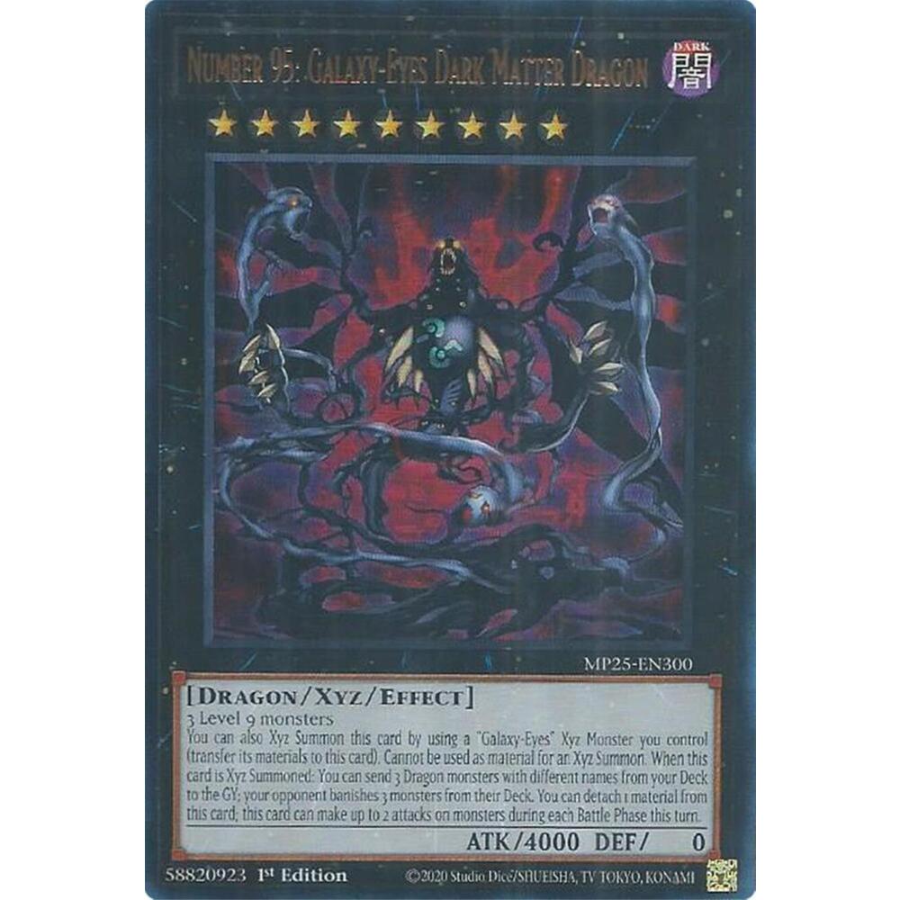 Thẻ Bài YuGiOh Mã MP25-EN300 - Number 95: Galaxy-Eyes Dark Matter Dragon - XYZ Monster - Ultra Rare