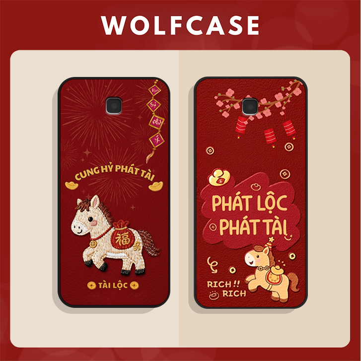 Ốp Lưng Samsung  J5 Prime/ J7 Prime / J4 Plus / J4 Core / J4+ / J4 Prime Tết Ngựa Lucky Horse may mắ