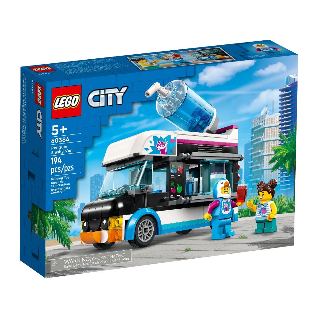 [HAPPY BRICKS] BỘ LẮP RÁP LEGO CITY 60384 - XE BÁN HÀNG LƯU ĐỘNG  - PENGUIN SLUSHY VAN