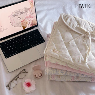 Túi đựng laptop chống sốc chần bông,túi đựng chuột/sạc PawMe Clothing,túi lap đựng máy tính cột nơ, dễ thương-laptop bag