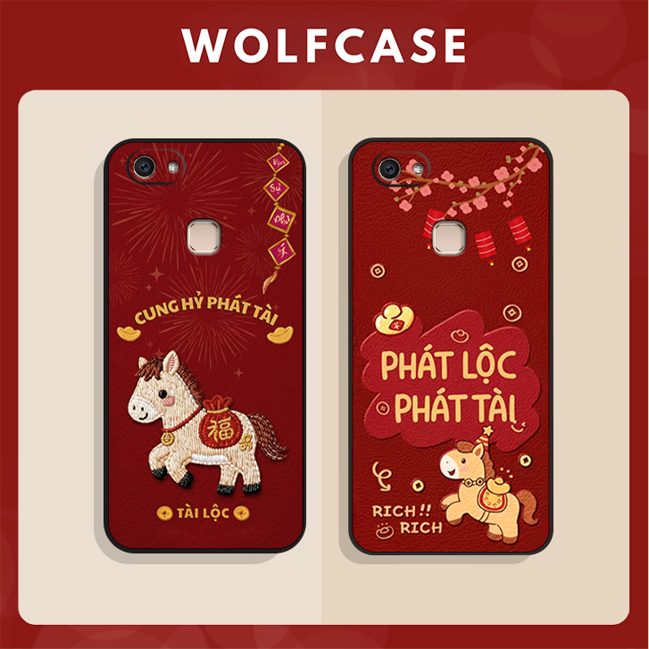 Ốp Lưng Vivo V7/ V7 Plus/ v7+ Tết Ngựa Lucky Horse may mắn