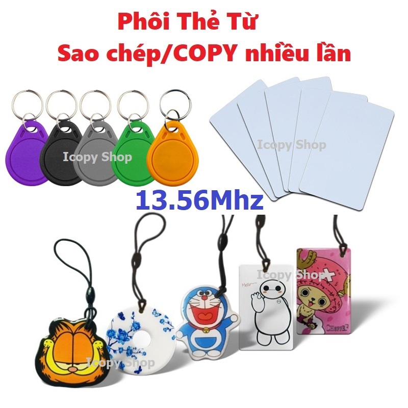 [Loại COPY] Thẻ Từ RFID 13.56Mhz Epoxy Hình con vật Thế hệ mới UID Thẻ Copy nhiều lần. Thẻ THANG MÁY