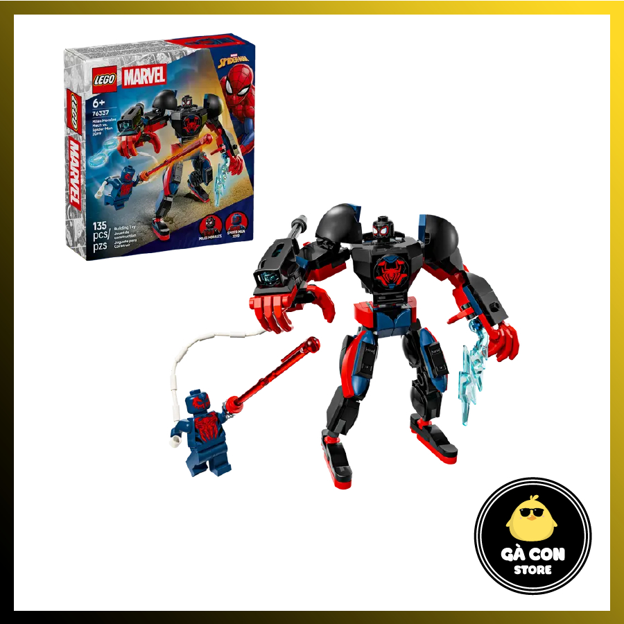 Đồ chơi lắp ráp Marvel 76337 Miles Morales Mech vs. Spider-Man 2099 - gười máy Miles Morales đấu với