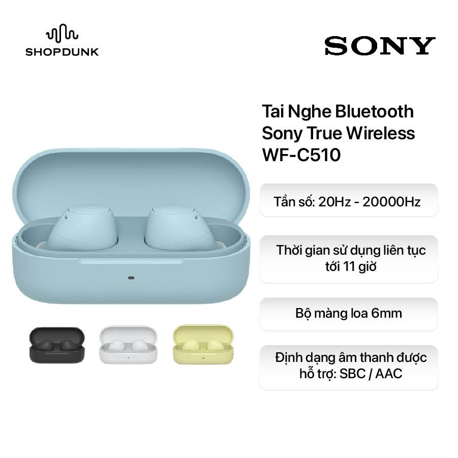 Tai Nghe Không Dây Bluetooth Sony True Wireless WF-C510 | BigBuy360 - bigbuy360.vn