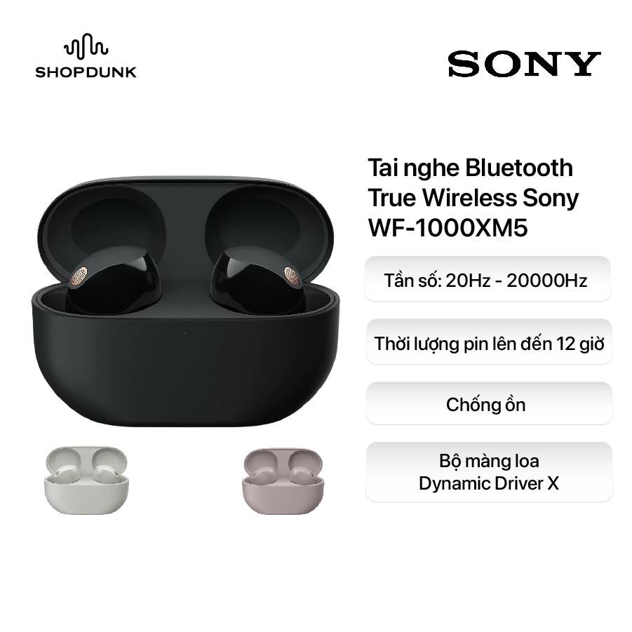 Tai nghe không dây Bluetooth Chống Ồn True Wireless Sony WF-1000XM5