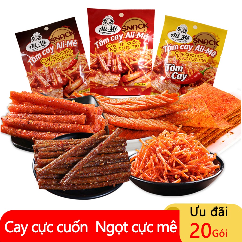 Snack Que Cay Siêu Bùng Nổ Snack Sườn Dê Nướng Mỳ Gân Bò Mì căn Que Cay Snack Que Cay Tăm Cay Spicy 