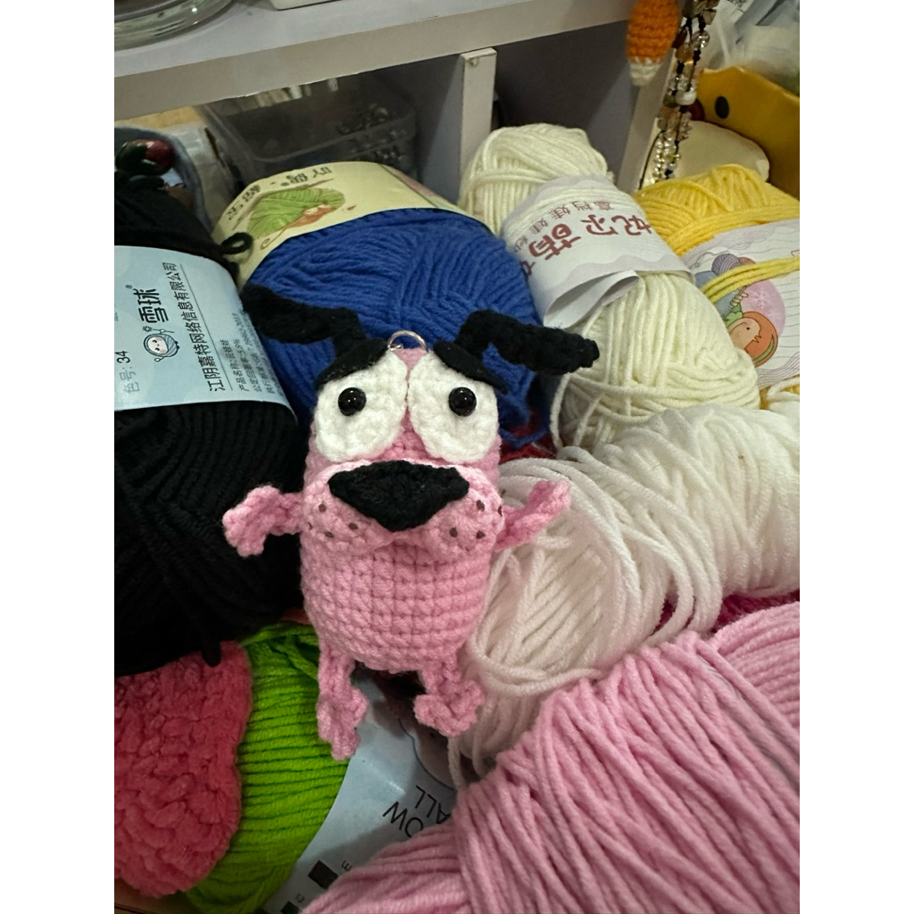 móc khoá chú chó nhút nhát/ courage the cowardly dog