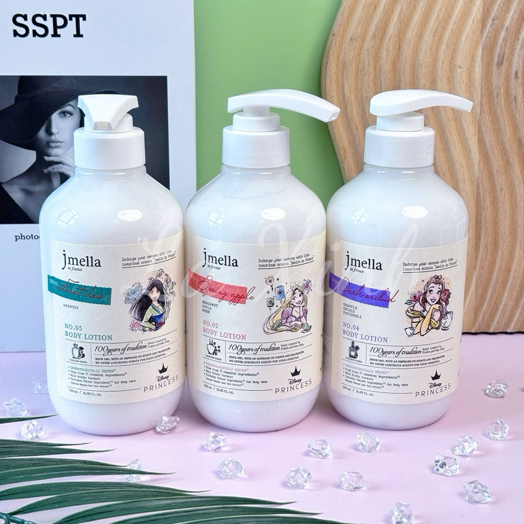 Kem Body Lotion dưỡng thể Jmella Disney Princess 500ml – Siêu thơm nước hoa cao cấp – Dưỡng trắng, c