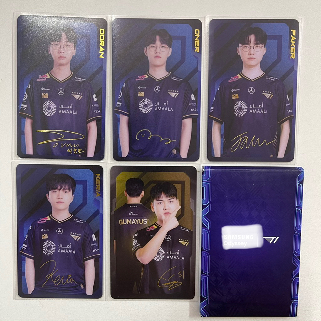 Thẻ bo góc T1 2025 ss Doran Oner Faker Gumayusi Keria merch Liên Minh special Sm$ung