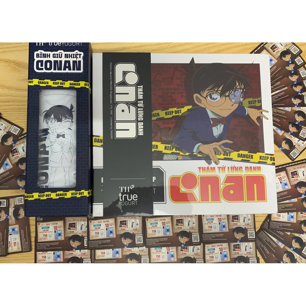 [TH TRUE MILK X DC] BỘ DỤNG CỤ HỌC TẬP CONAN TH TRUE MILK & BÌNH GIỮ NHIỆT CONAN TH TRUE MILK
