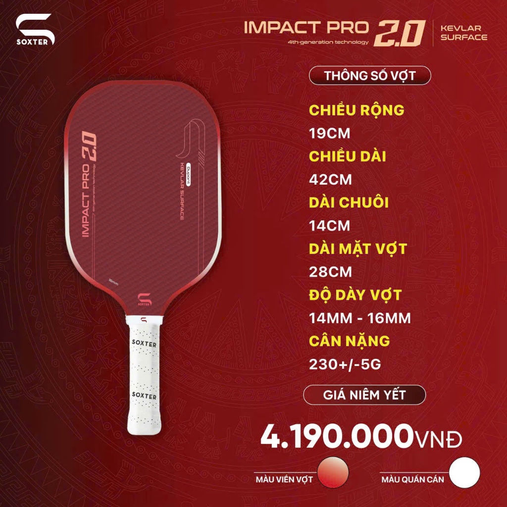 VỢT PICKLEBALL SOXTER IMPACT PRO 2.0 - KHẲNG ĐỊNH SỰ HOÀN HẢO