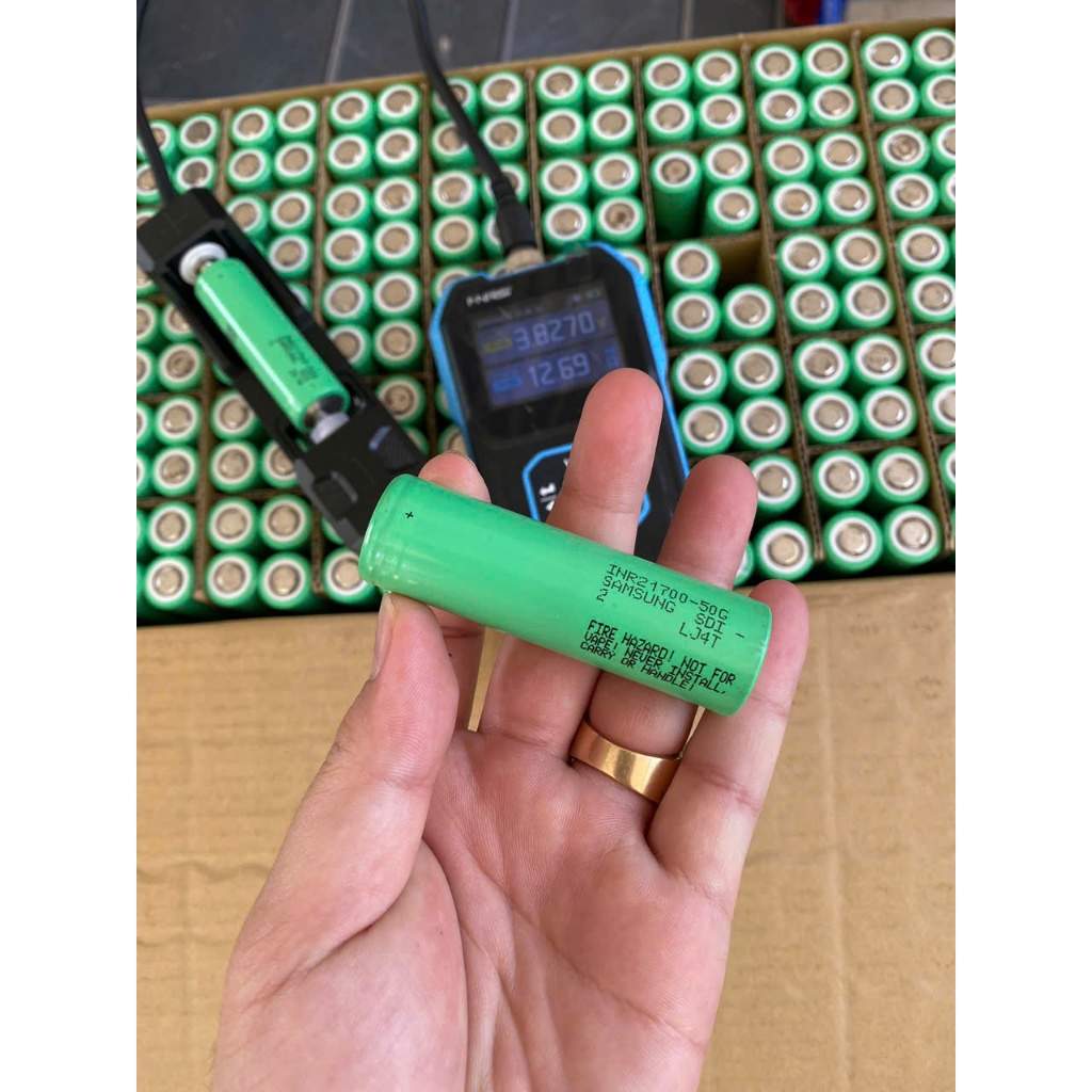 Cell Samsung 50G 21700, DL 5000mah ( nội trở 12-14), xả 15A,Hàng tháo khối chính hãng Samsung.