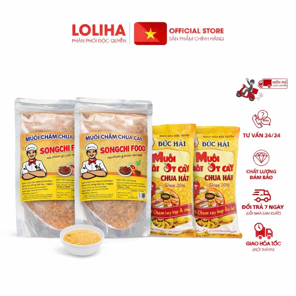🏵️FREESHIP🏵️ Combo 5 Gói 500g muối chua cay siêu ngon HAO HAO