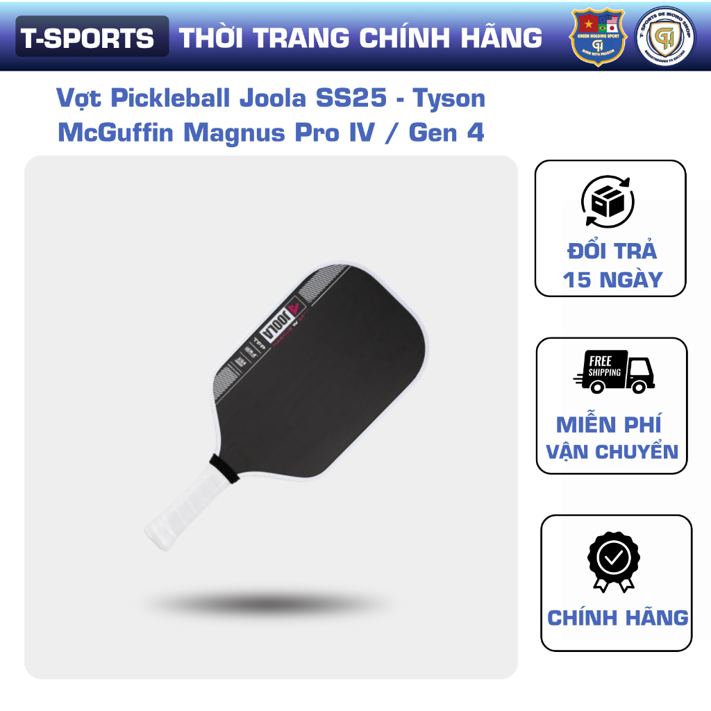 Vợt Pickleball Joola SS25 - Tyson McGuffin Magnus Pro IV / Gen 4 - 14mm và 16mm - Grip êm