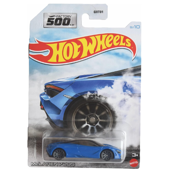 Xe mô hình tỉ lệ 1:64 CHÍNH HÃNG Hot Wheels Basic Mainline McLaren 720s Factory 500HP xanh dương