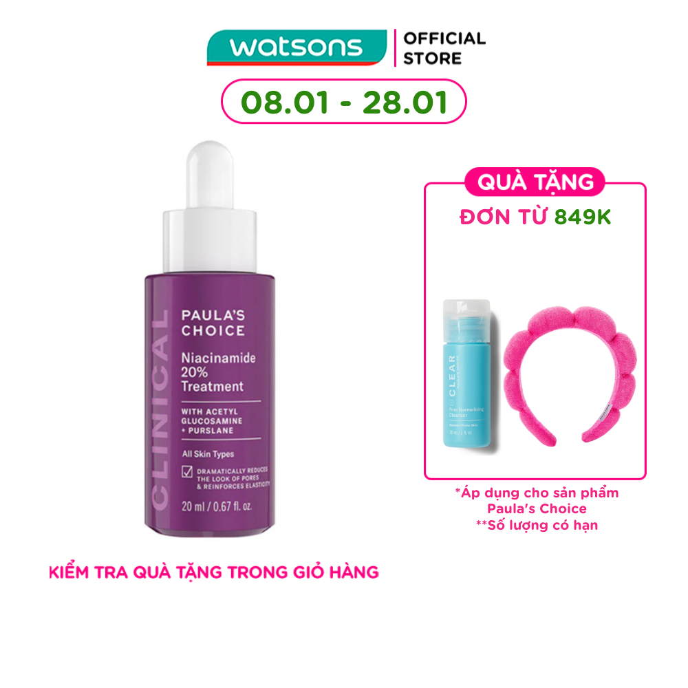 [Mã FMCGWAT83 giảm 10% đơn 600K] Tinh Chất Thu Nhỏ Lỗ Chân Lông Paula'S Choice Clinical Niacinamide 