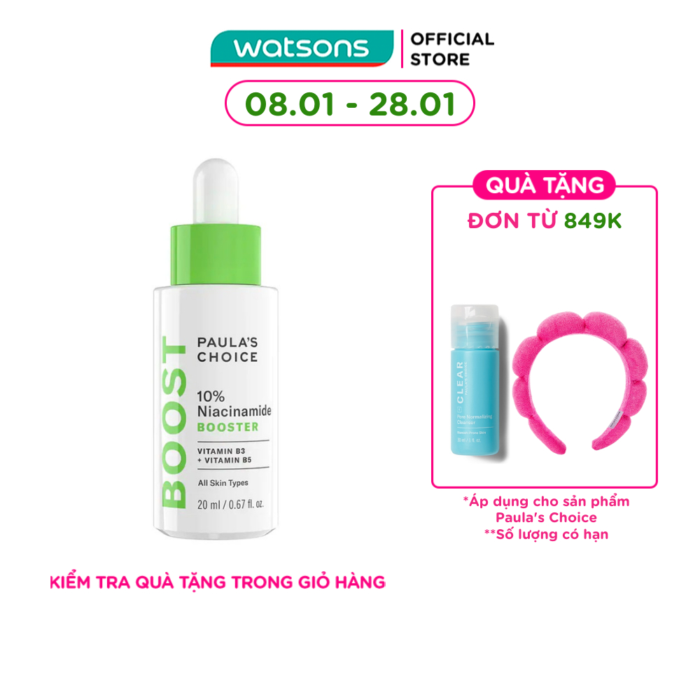 Tinh Chất Paula's Choice Se Khít Lỗ Chân Lông Và Làm Sáng Da Chứa 10% Niacinamide Booster 20ml