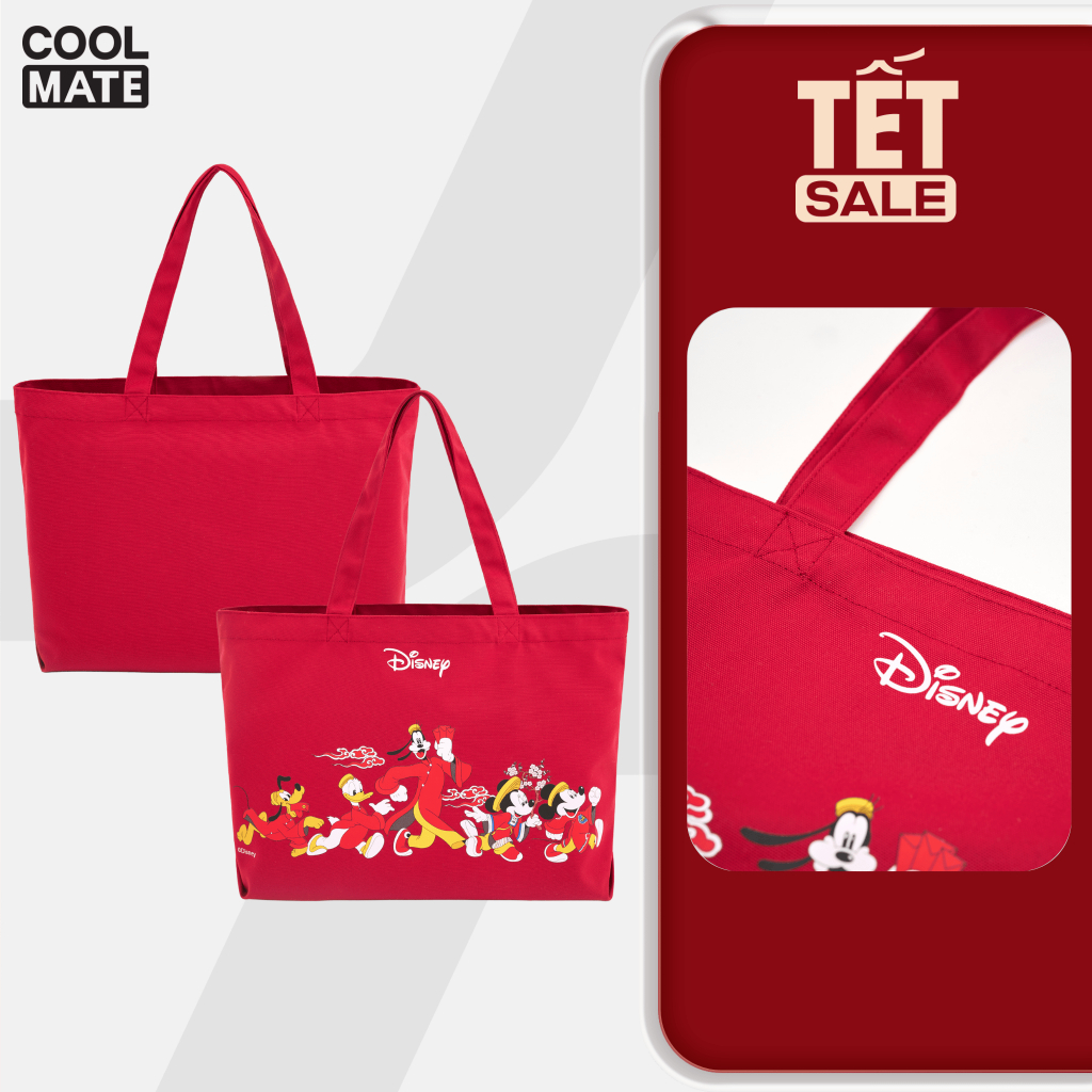 [BST TẾT 2026 - BẢN GIỚI HẠN]Túi Tote Bag Unisex Nam, Nữ Disney Spring Blessings, Túi đi chơi Tết Coolmate