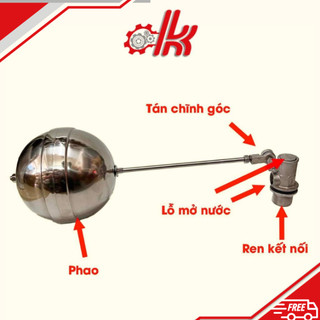 Phao cơ inox - Quả Bóng Phao - Phao Cơ Inox 304 - Phao bóng, Van Phao Bồn Nước Tự Động Ngắt Nước