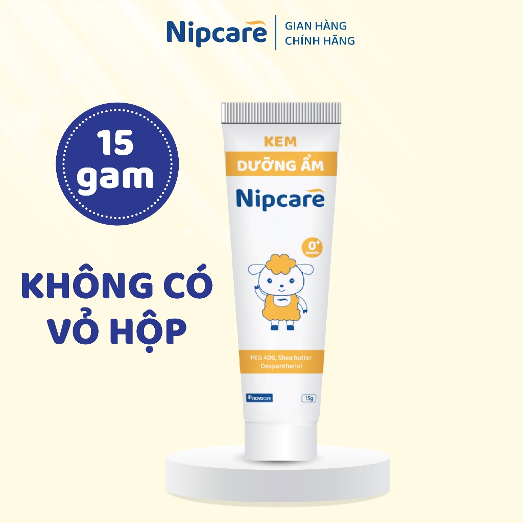 Kem dưỡng ẩm Nipcare 15g- giúp cấp ẩm, làm mềm, dịu da cho bé TUÝP 15g Novocare