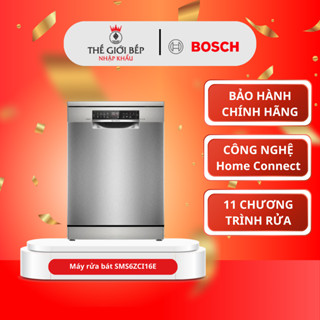 Máy rửa bát Bosch SMS6ZCI16E - 14 Bộ, 8 Chương Trình, Rửa Sạch, Tiết Kiệm Nước