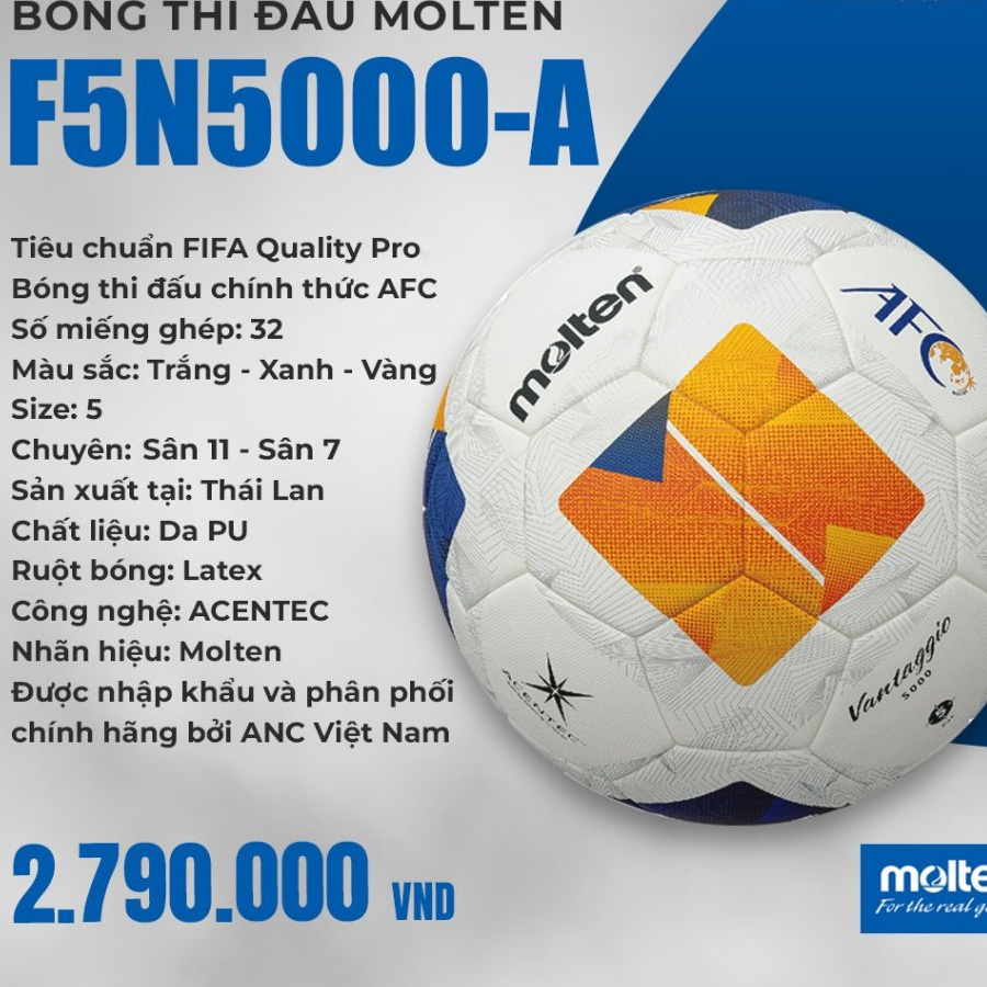 BÓNG ĐÁ MOLTEN F5N5000-A