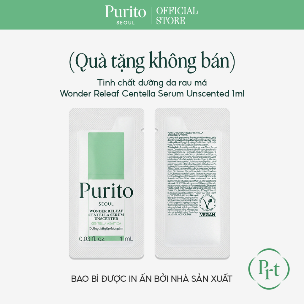 [QUÀ TẶNG KHÔNG BÁN - VN] Tinh chất dưỡng da Wonder Releaf Centella Serum Unscented 1g