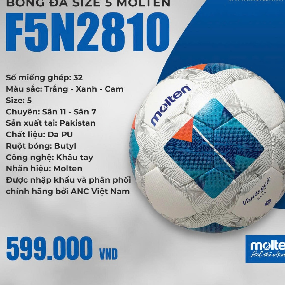 BÓNG ĐÁ  MOLTEN F5N2810