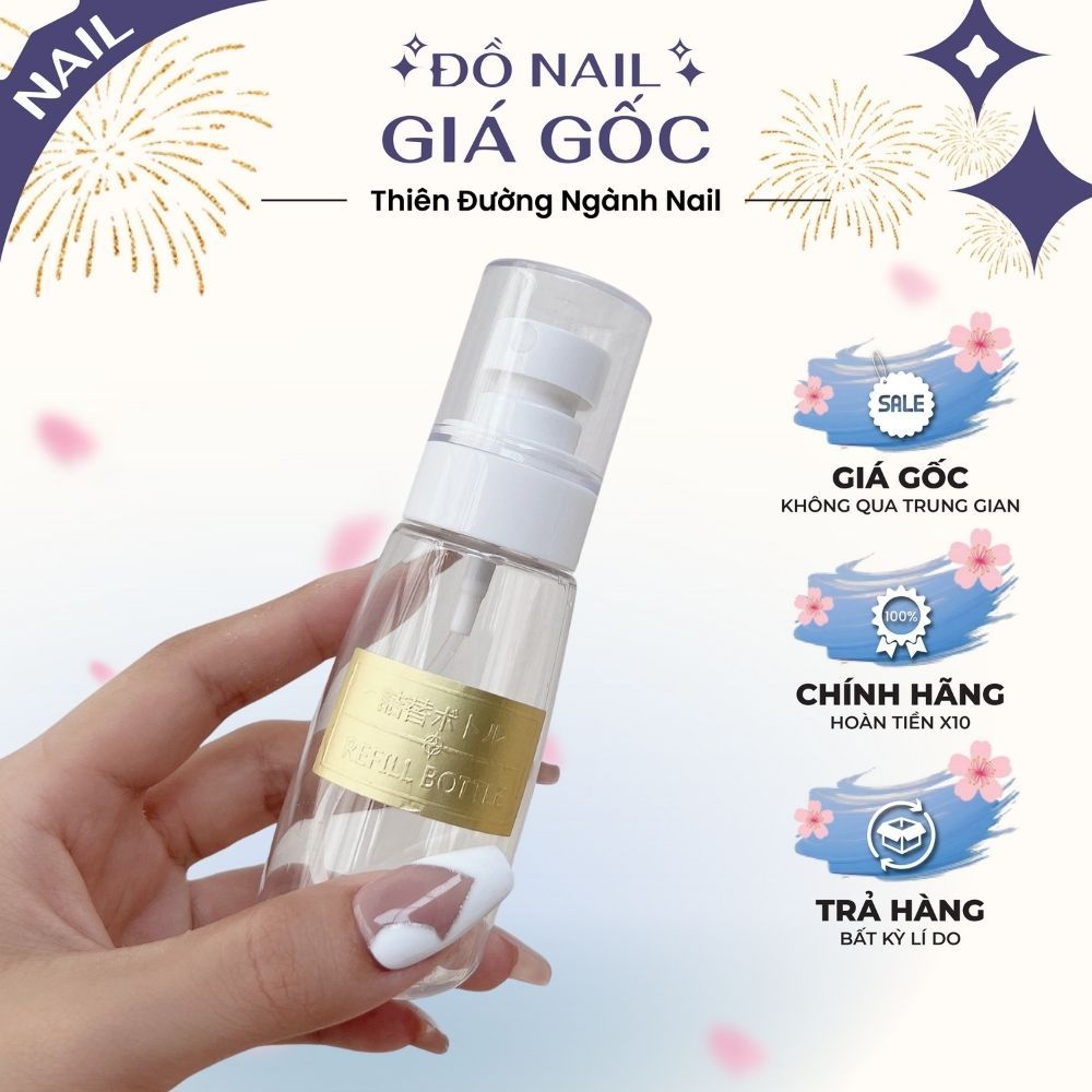 Bình xịt đựng cồn, nước lau gel, dung dịch axeton 100ml tiện dụng