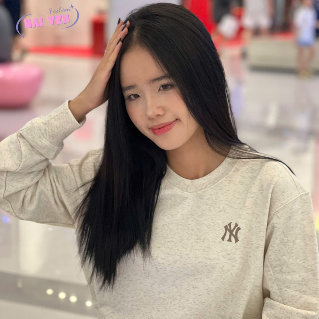 Áo Sweater nỉ da cá Croptop - MLB chính hãng, cotton mềm mại, dày dặn, phom xuông lửng, phong cách h