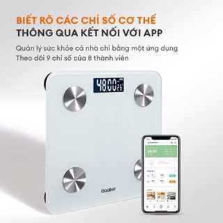 Cân sức khỏe điện tử thông minh Gaabor GWS-M02A phân tích chỉ số cơ thể có app đo cân nặng y tế