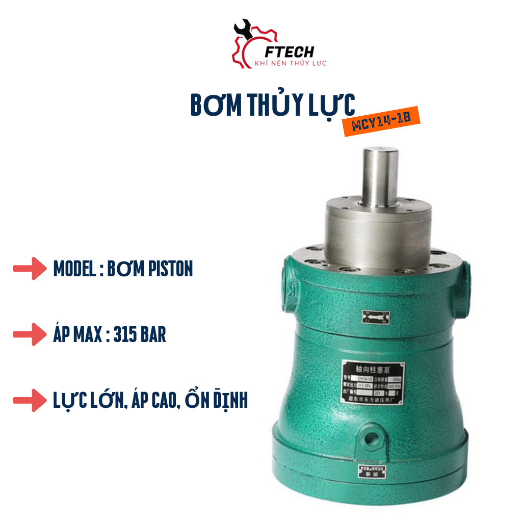 Bơm piston 80MCY14-1B/80SCY14-1B/80YCY14-1B lưu lượng 80cc/rev, áp suất 315kg