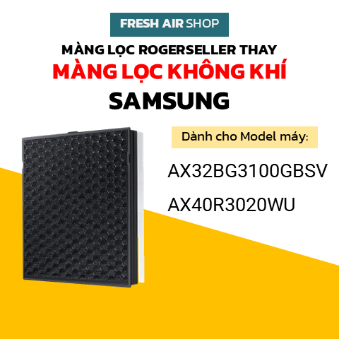 Màng lọc không khí Rogerseller® tương thích Samsung AX32BG3100GBSV, bộ lọc Samsung AX40R3020WU/SV, s