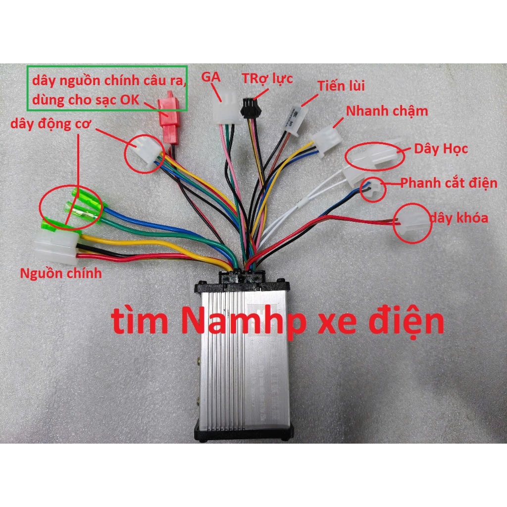 IC điều tốc đa năng xe điện 24V 350W, 24 - 36V 350W, 36 - 48V 350W (động cơ 3 pha)