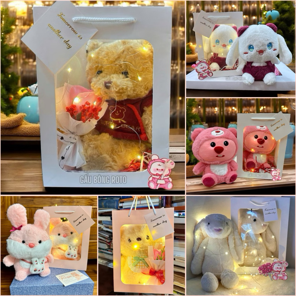 [HỏaTốc HCM] Gấu Bông ❤️  Túi Quà Tặng gấu bông ,set quà tặng sinh nhật ,bạn bè, valentine,8/3,20/10